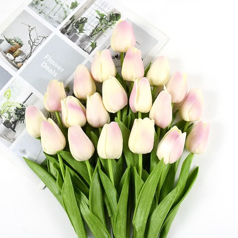 Umělá kytice tulipánů s realistickými květy pro domácí a eventovou dekoraci | Lersk