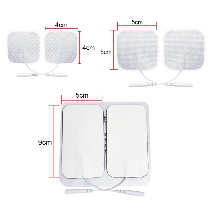 Selbstklebende, wiederverwendbare Gel-Elektrodenpads für TENS- und EMS-Geräte – 2,0 mm Stecker kompatibel | Lersk