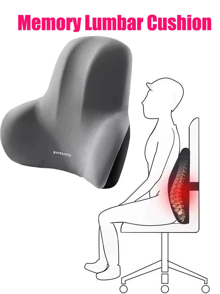 Ergonomic Lumbar Pillow For Lower Back Comfort And Posture Support | Lersk
