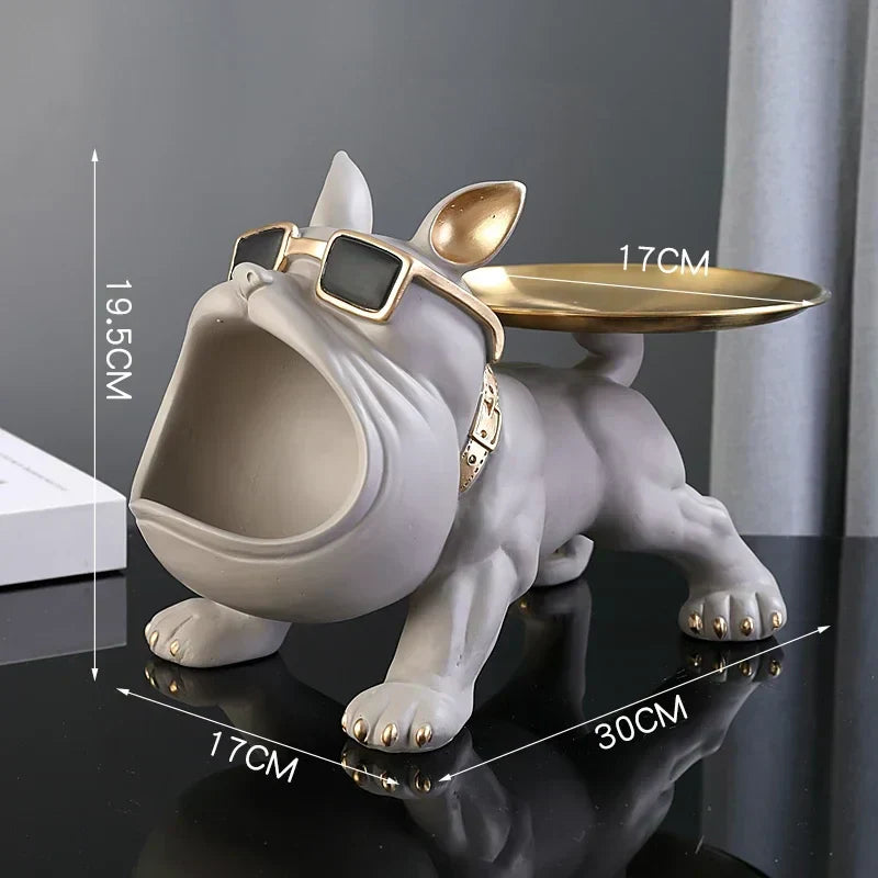 Scatola Portaoggetti Bulldog Choice Figurina Affascinante in Resina per Amanti dei Cani Decorazione per la Casa | Lersk