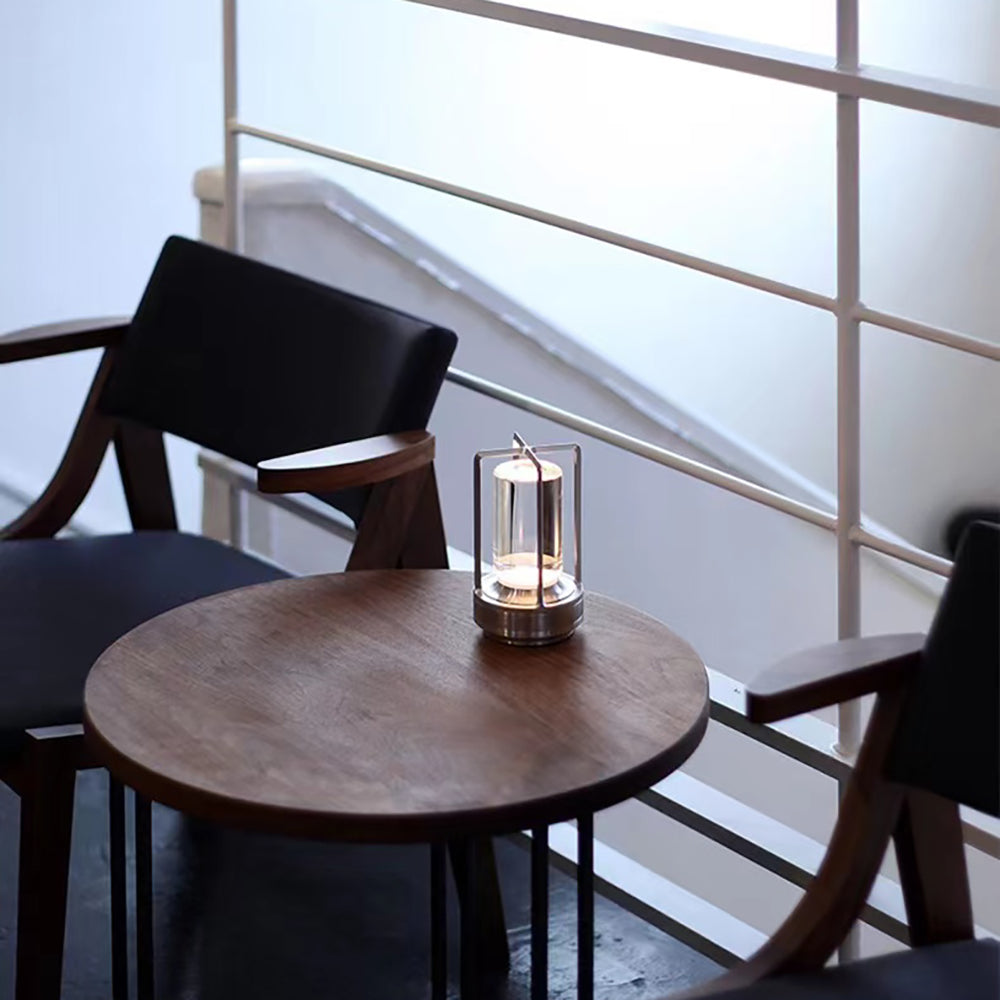 Genopladelig LED krystal bordlampe med berøringskontrol, trådløs natlampe til soveværelset | Lersk