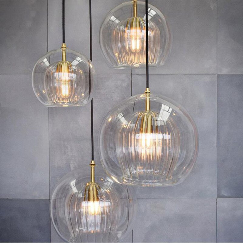 Lampade a sospensione in vetro Nyra Nordic - Fiore artistico a doppio strato