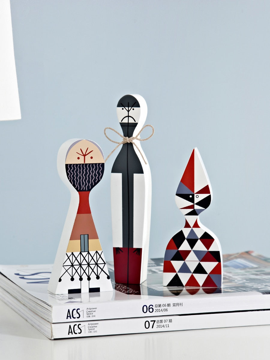 Figure in legno artigianali eleganti per esposizione domestica e collezione di decorazioni stagionali festive | Lersk