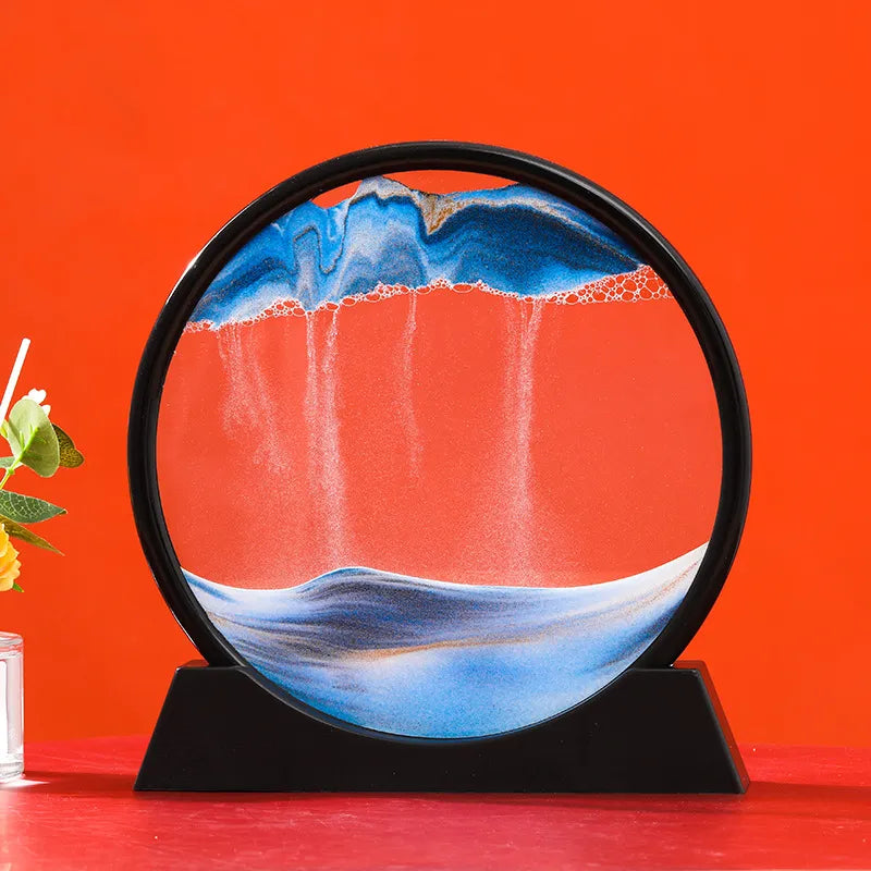 AureaFlow Glas-Stundenglas mit kinetischer 3D-Sandbewegung | Lersk