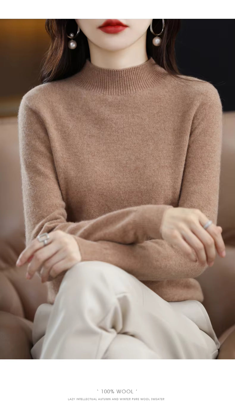 Maglione Donna Sarah in Lana Merino Vestibilità Slim Calore per Autunno e Inverno | Lersk