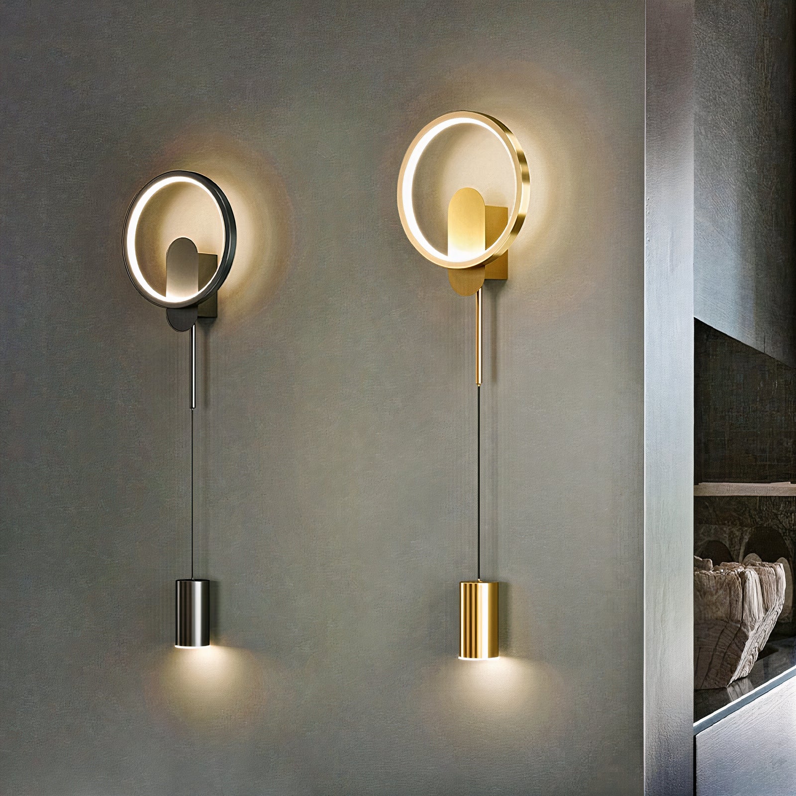NovaGlow Nordic Gold Modern Wall Light with 24W LED | Lersk
