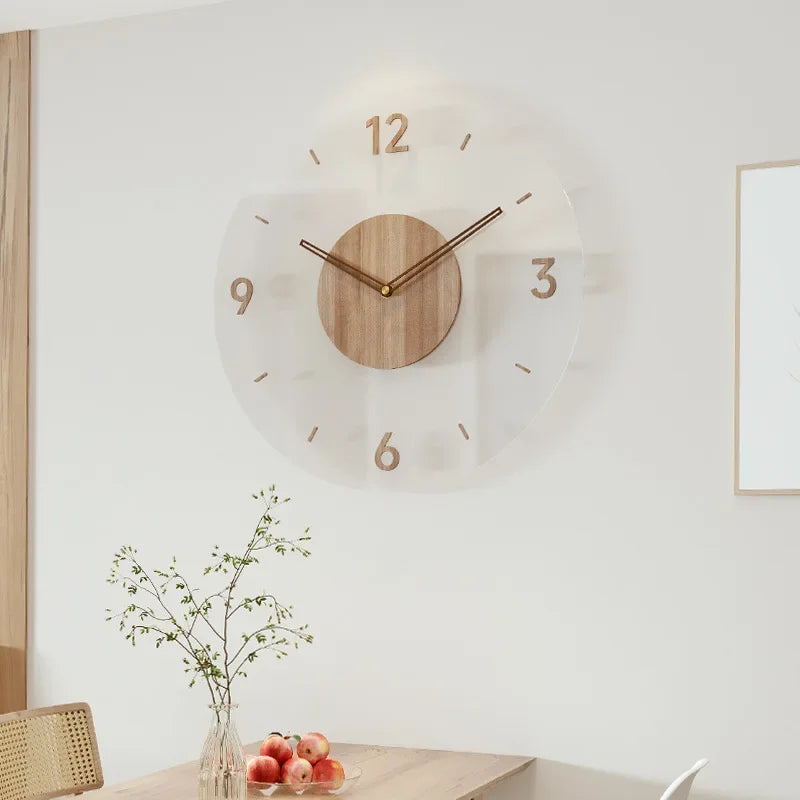 Nástěnné hodiny Aeron Minimalistické Masivní Dřevo Tiché Quartz | Lersk