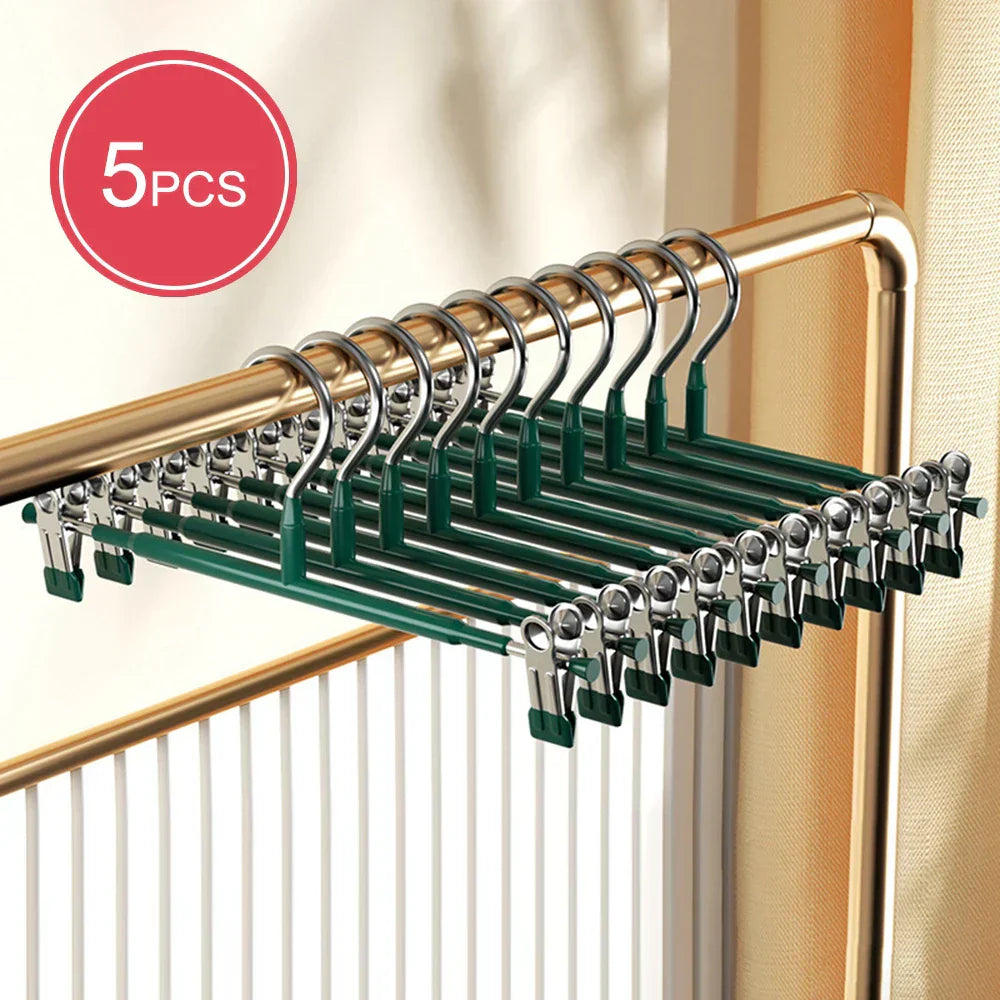 Closyra Stainless Steel Hanger With Clips, Adjustable For Skirts, Pants And Underwear, Space Saving And Seamless | Lersk