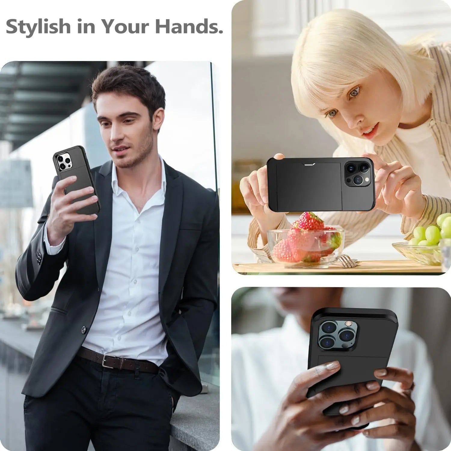 LuxShield iPhone Case With Card Holder, Slim Design, Card Storage, Protection And Style | Lersk
