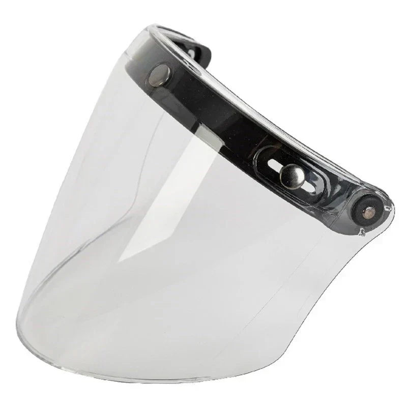 Vintage Flat Visor for Riders Anti-Fog UV-Proof Polycarbonate BKS65 | Lersk