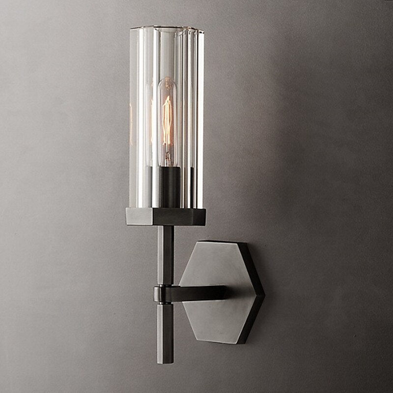 AstraLux Crystal LED Wall Sconce With Clear Glass Shades | Lersk