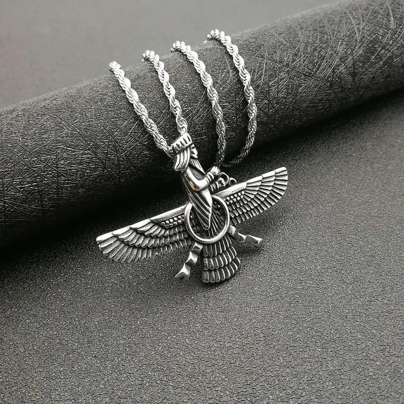 Zoroastrian Faravahar And Ahura Mazda Pendant Necklaces For Spiritual Heritage Jewelry Collection | Lersk