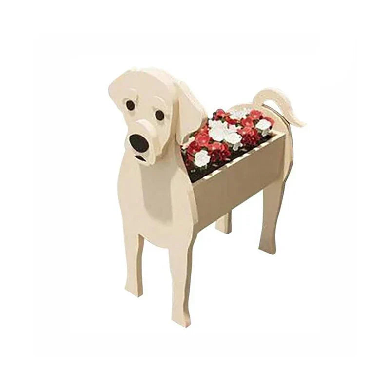 Hund Plantebeholder Blomsterpotte PoteFantastisk Forskellige Racer Havepynt Til Indendørs og Udendørs Brug | Lersk