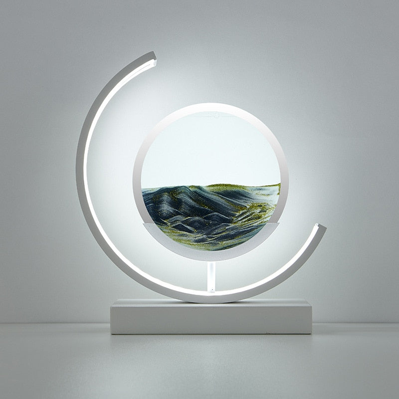 NovaGlow Mondlampe: Sand- und Wasserbewegung Kunst LED Schreibtischlampe | Lersk