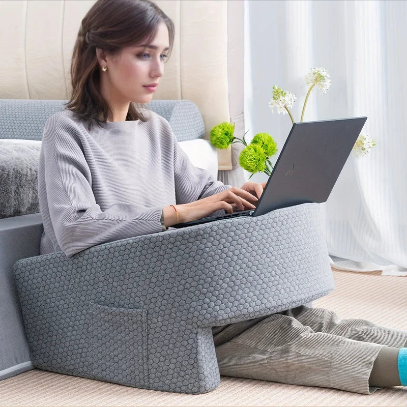 Cuscino da lettura in memory foam con supporto per le braccia e copertura lavabile per letto o ufficio | Lersk