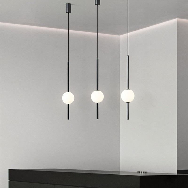 OrionGlow skleněné koule závěsné svítidlo pro moderní jídelny a ložnice | Lersk