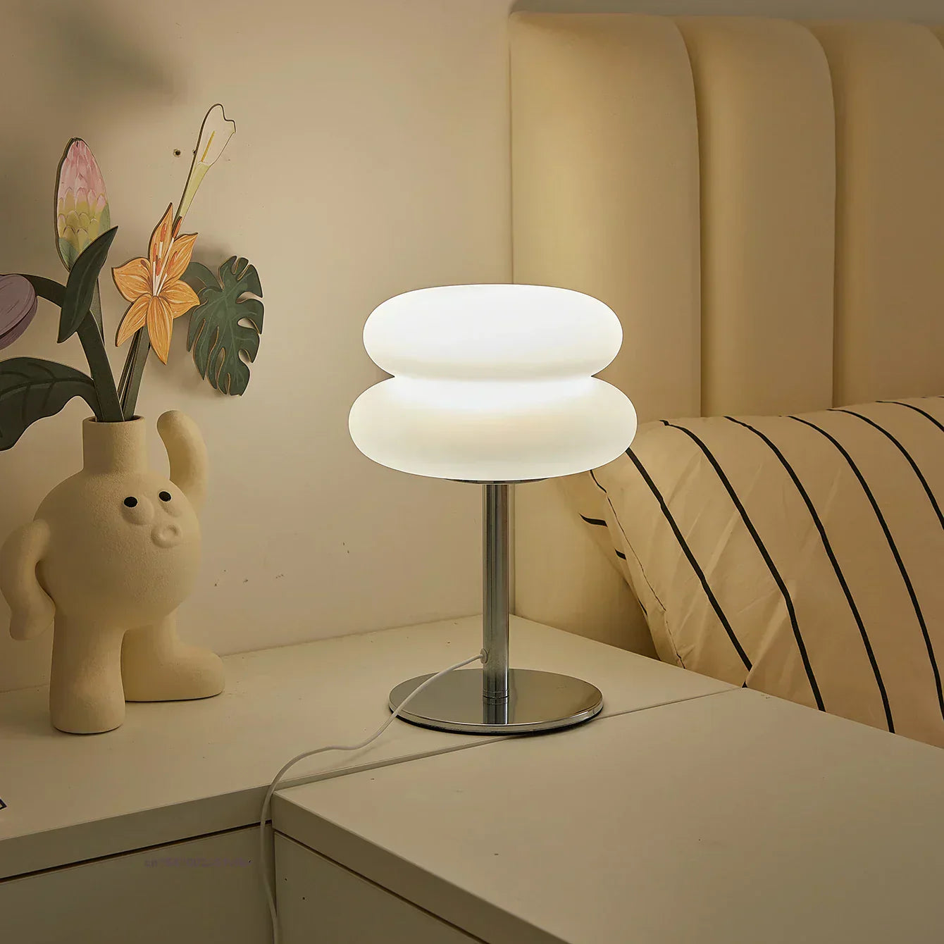 Elegant trefarvet dæmpbar bordlampe med 9 lysstyrkeniveauer til skrivebord og soveværelse | Lersk