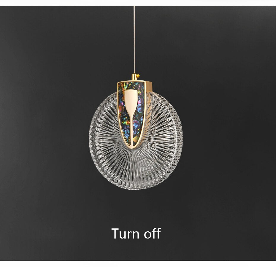 Aurelia Gold LED Krystal Rund Pendelophæng | Lersk