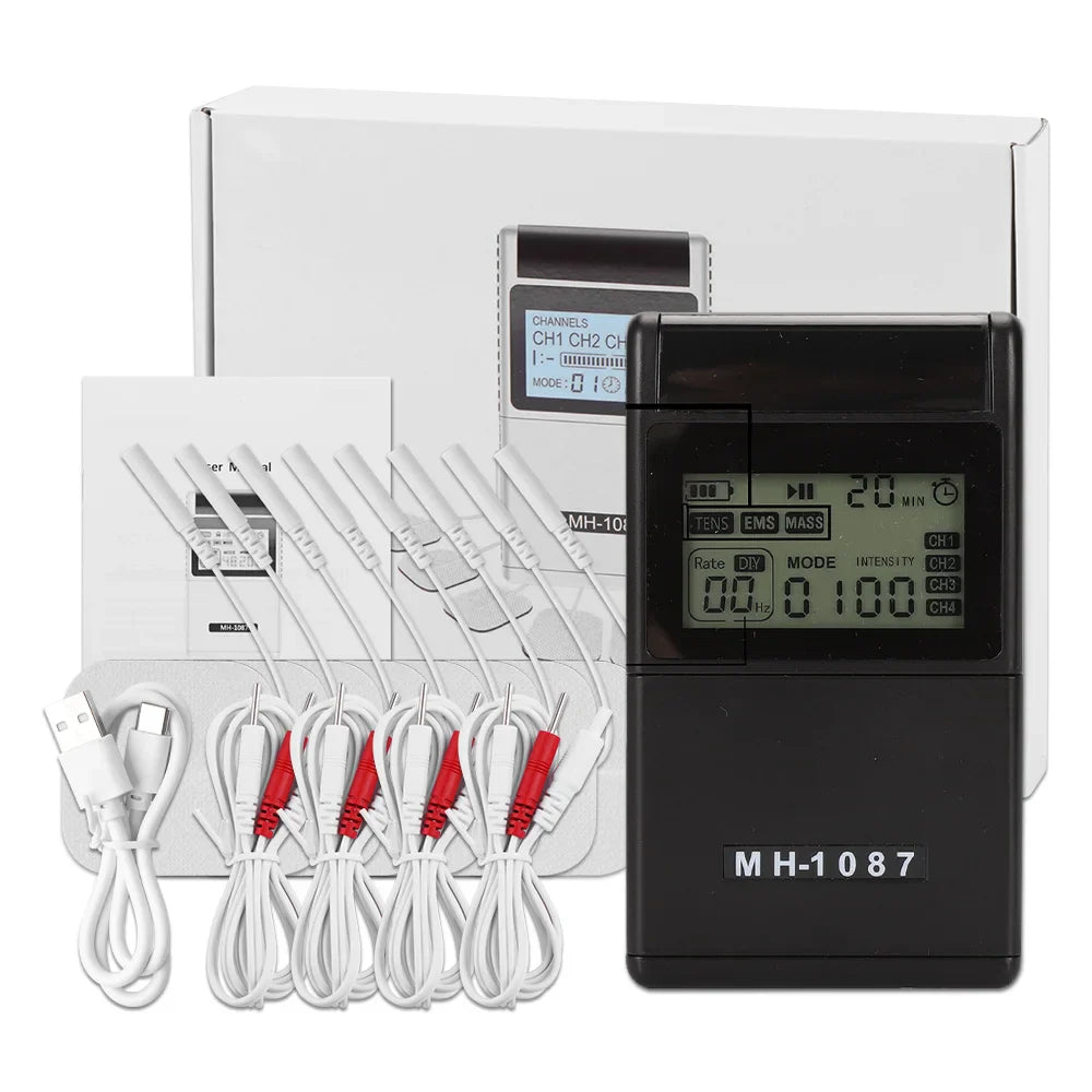 Channel TENS & EMS Muscle Stimulator with Electrode Pads for Body & Nerve Comfort | Lersk