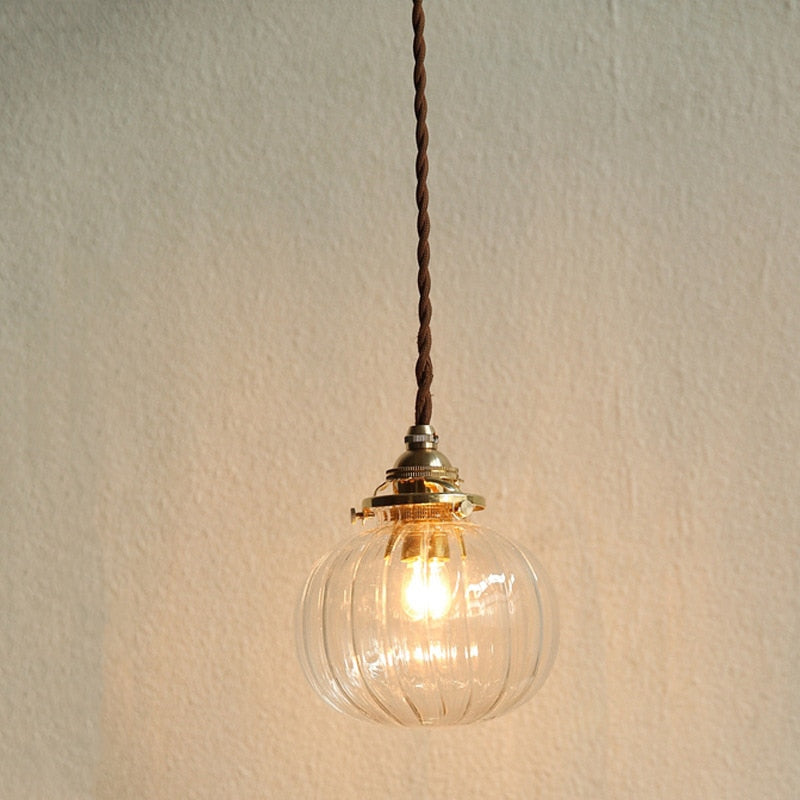 Lunara Retro Glas-Hängeleuchte mit Eisen-Finish-Akzent | Lersk