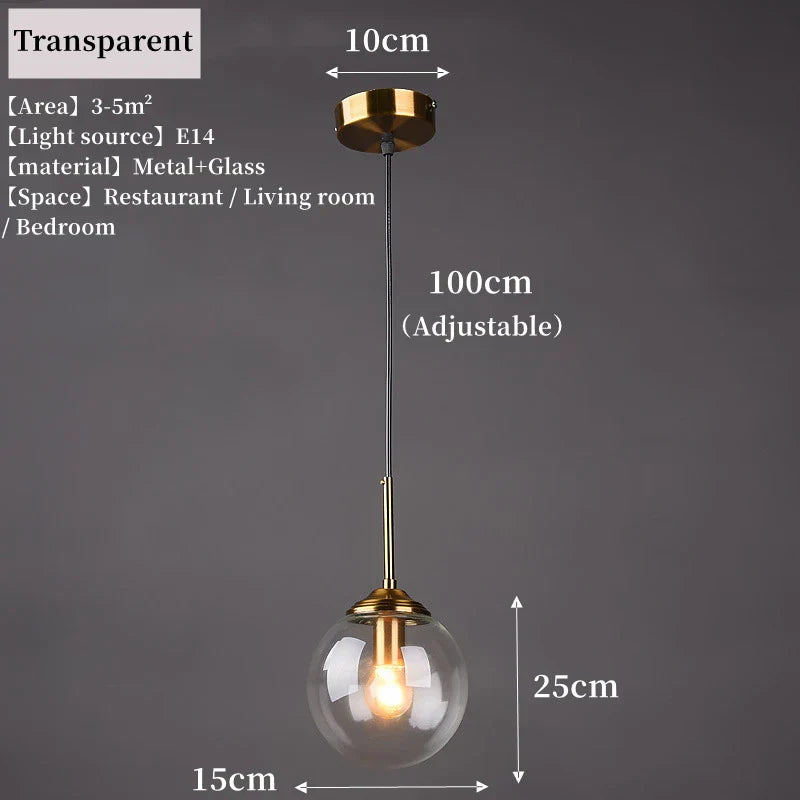 Nordische Glas-Pendelleuchte LED für Wohnzimmer und Esszimmer | Lersk
