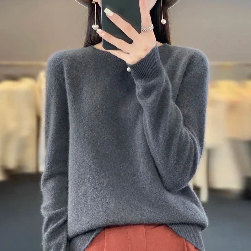 Selena Womens 100 Percent Australian Merino Wool Luxurious Slim Fit Sweater | Lersk