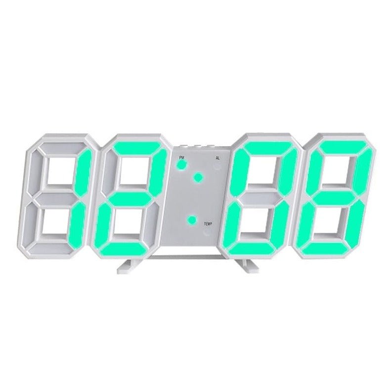 ساعة حائط رقمية ثلاثية الأبعاد LED بتصميم عصري، وظيفة تعتيم، ورؤية مثالية | Lersk