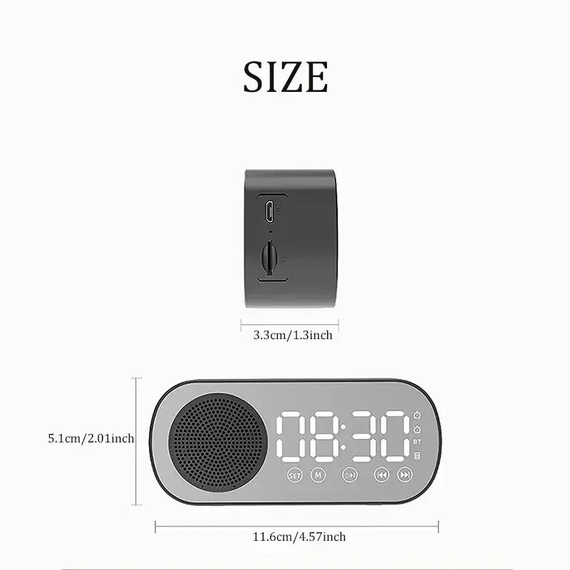 Réveil numérique avec haut-parleur Bluetooth et radio FM pour usage domestique ou professionnel aujourd'hui | Lersk