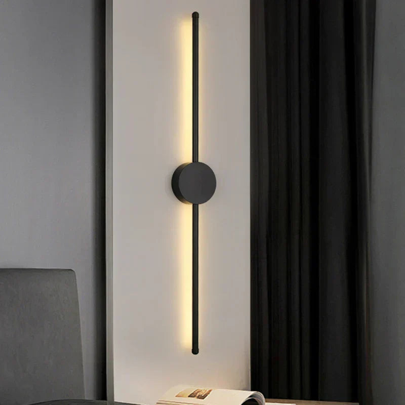 Applique murale LED moderne en forme de I avec ambiance à trois tons réglable pour chambres | Lersk