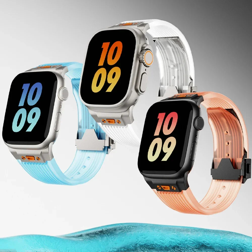 Przezroczysta silikonowa opaska LumaFlex do Apple Watch Everyday | Lersk
