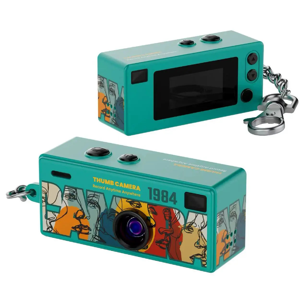 Mini telecamera portachiavi retrò 1080P con sensore CCD, flash e supporto MicroSD fino a 128GB | Lersk