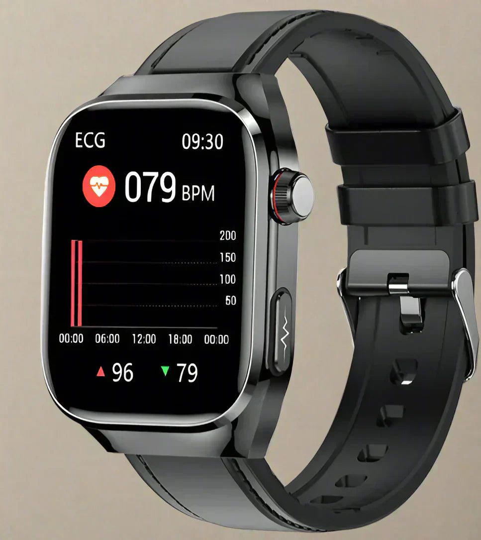 AeroPulse Kan Şekeri Ürik Asit EKG PPG İçin Bluetooth Sağlık Saati | Lersk