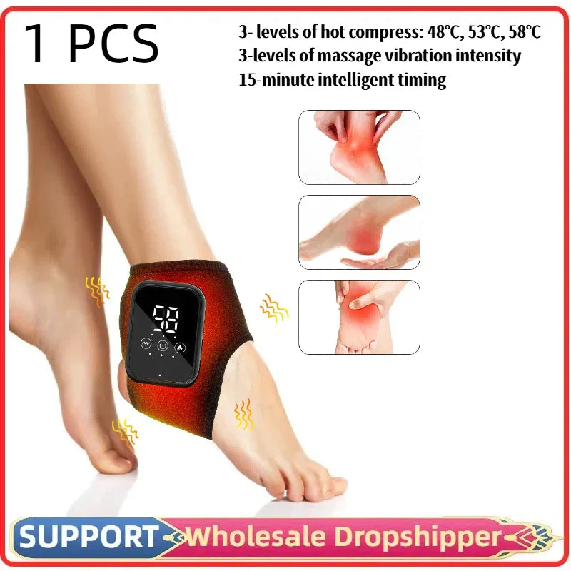 Infrared Hot Compress Ankle Massager With Five Heating Speeds And Three Vibration Modes For Custom Relaxation | Lersk