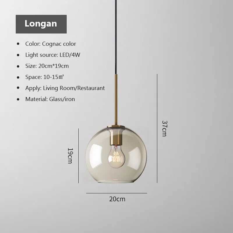 Arctix Glas-Hängeleuchte im industriellen LED-Luxusstil | Lersk