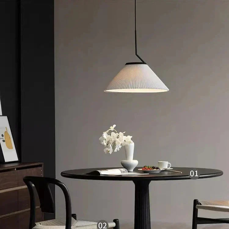 Caelara Soft Pleated Ceiling Pendant Light In Cream | Lersk