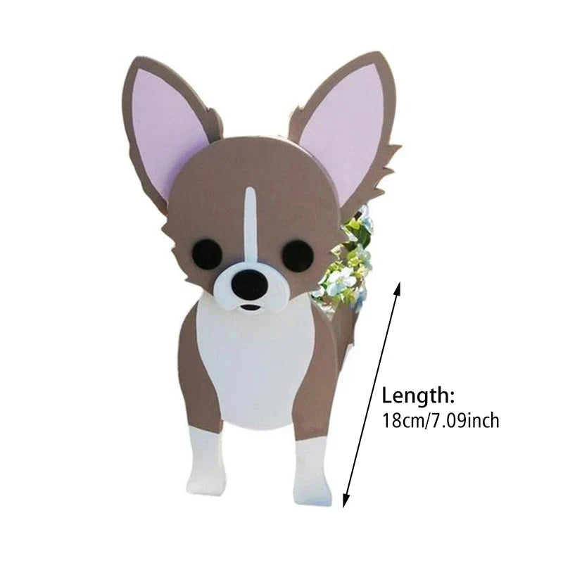 Hund Plantebeholder Blomsterpotte PoteFantastisk Forskellige Racer Havepynt Til Indendørs og Udendørs Brug | Lersk