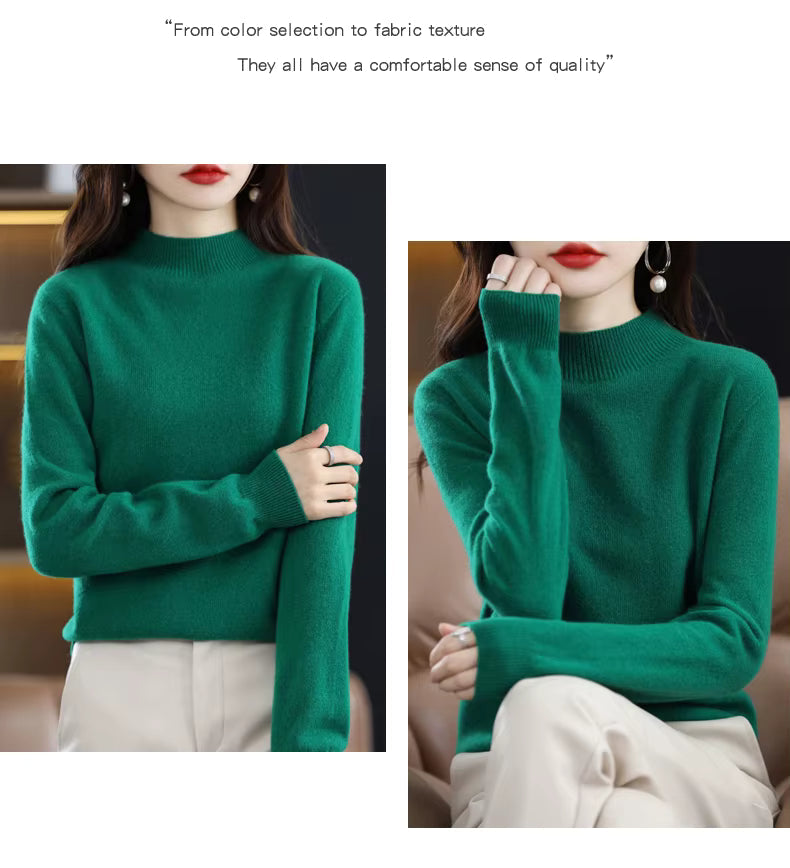 Maglione Donna Sarah in Lana Merino Vestibilità Slim Calore per Autunno e Inverno | Lersk
