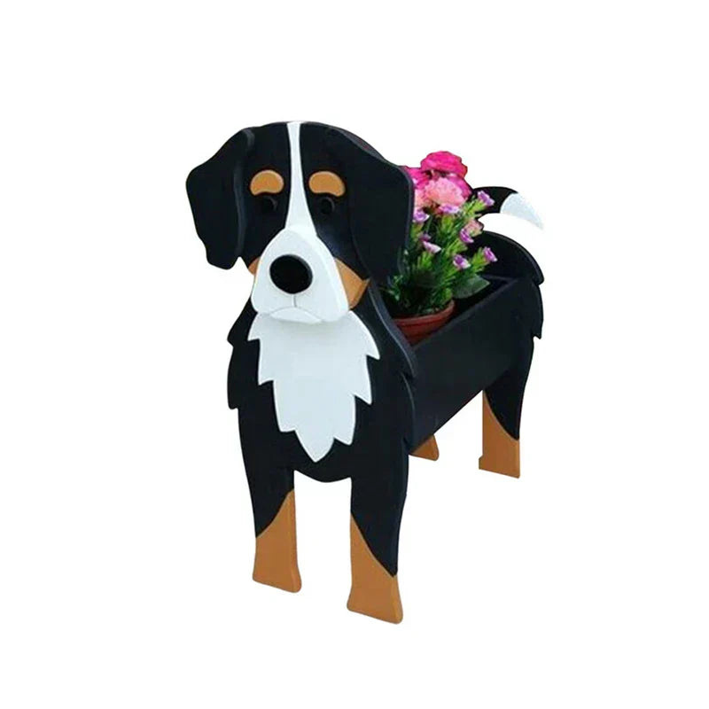 Hund Plantebeholder Blomsterpotte PoteFantastisk Forskellige Racer Havepynt Til Indendørs og Udendørs Brug | Lersk