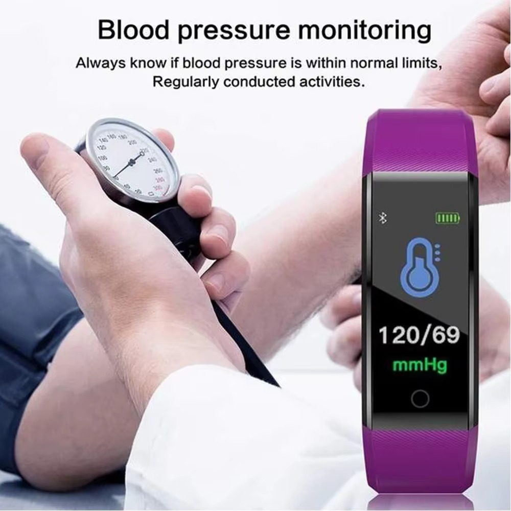 Orologio Smart Fitness Impermeabile con Monitoraggio della Frequenza Cardiaca e della Pressione Sanguigna per Uomo e Donna | Lersk