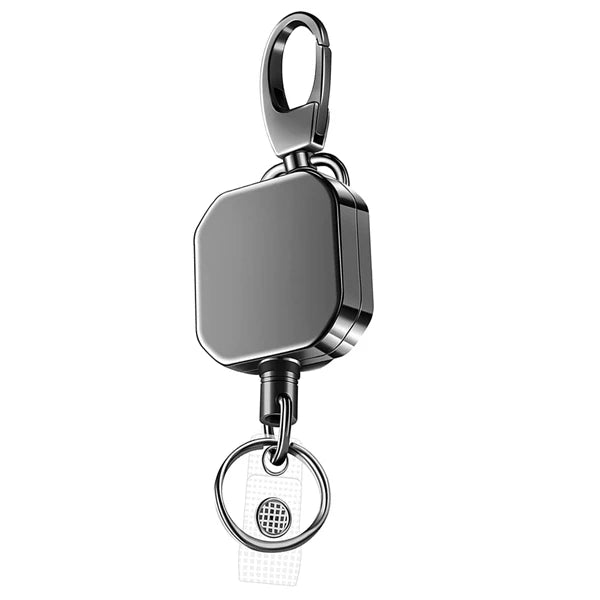 Metall-Retraktor-Karabiner-Schlüsselanhänger mit Stahlseil-Sicherheitsrolle 71,8 cm Metall-Schlüsselanhänger-Zubehör | Lersk