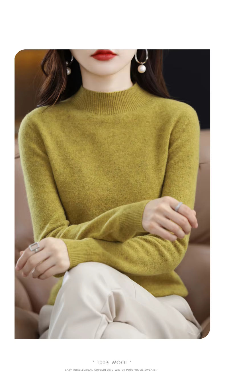 Maglione Donna Sarah in Lana Merino Vestibilità Slim Calore per Autunno e Inverno | Lersk