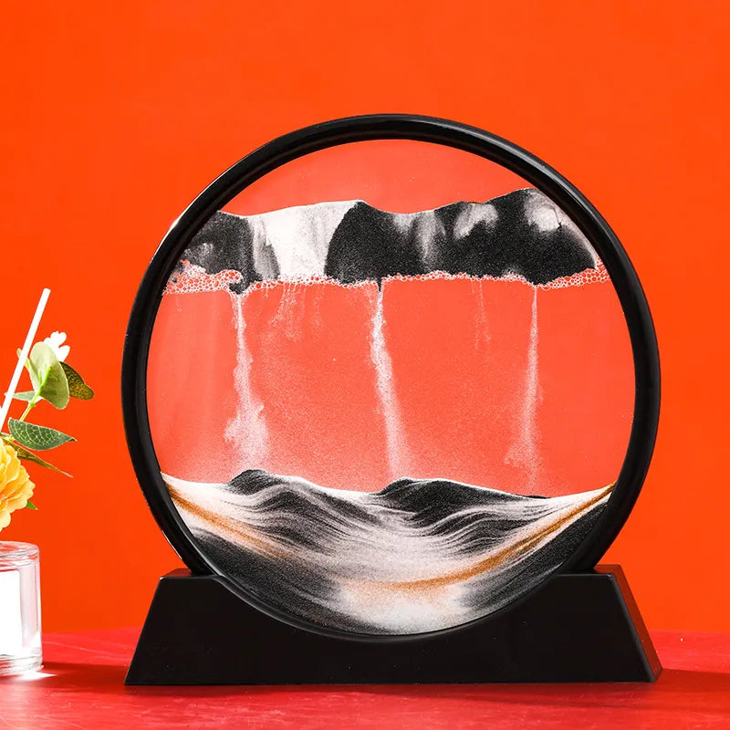 AureaFlow Glas-Stundenglas mit kinetischer 3D-Sandbewegung | Lersk
