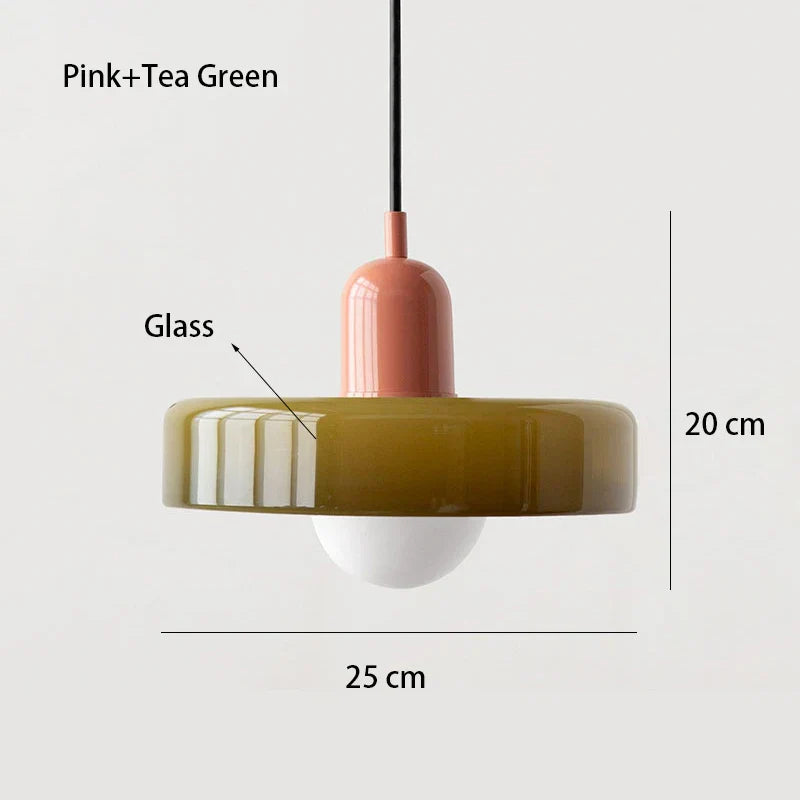 Nordic Retro Glass Chandelier Adjustable Height Dining Room | Lersk