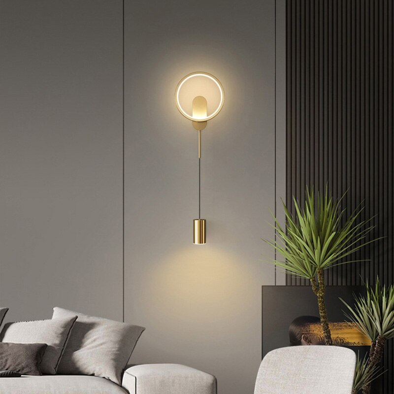 NovaGlow Nordic Gold Modern Wall Light with 24W LED | Lersk