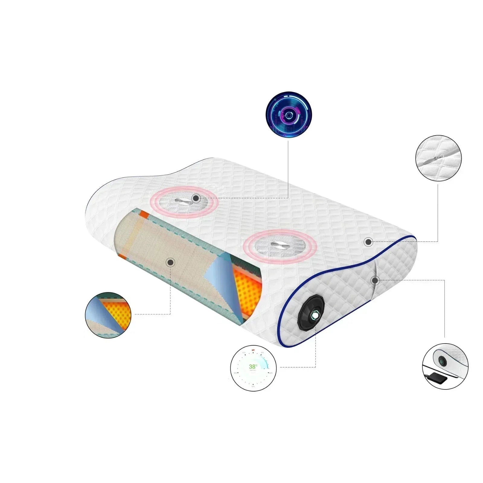 Vellora Premium Memory Foam Pillow with Integrated Speaker | Lersk