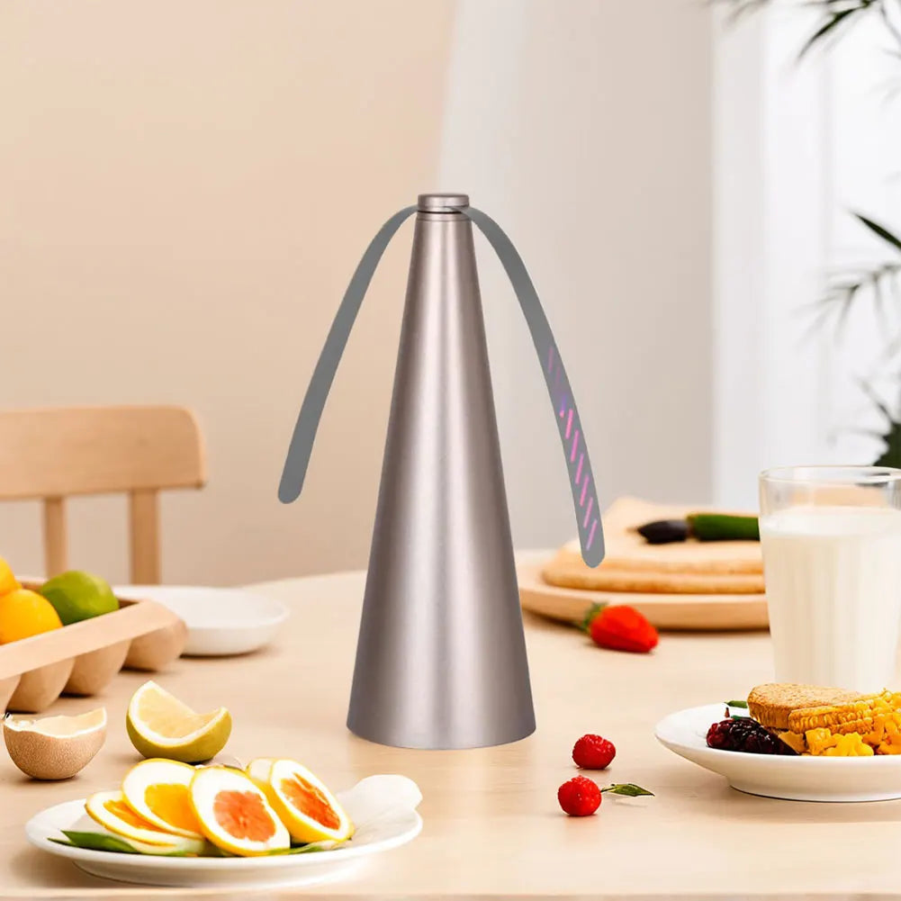 Fliegenschutzventilator Tragbarer Insektenschutz für Outdoor-Essen und Camping, Batteriebetrieben oder USB-Anschluss | Lersk