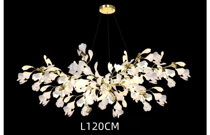 Ceramic Petal Chandelier Dimmable LED For Elegant Serene Modern Homes | Lersk