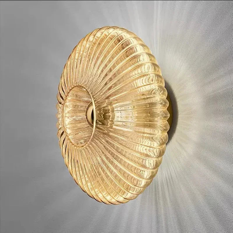 Applique da parete in vetro Aurelia moderna per interni con illuminazione LED | Lersk