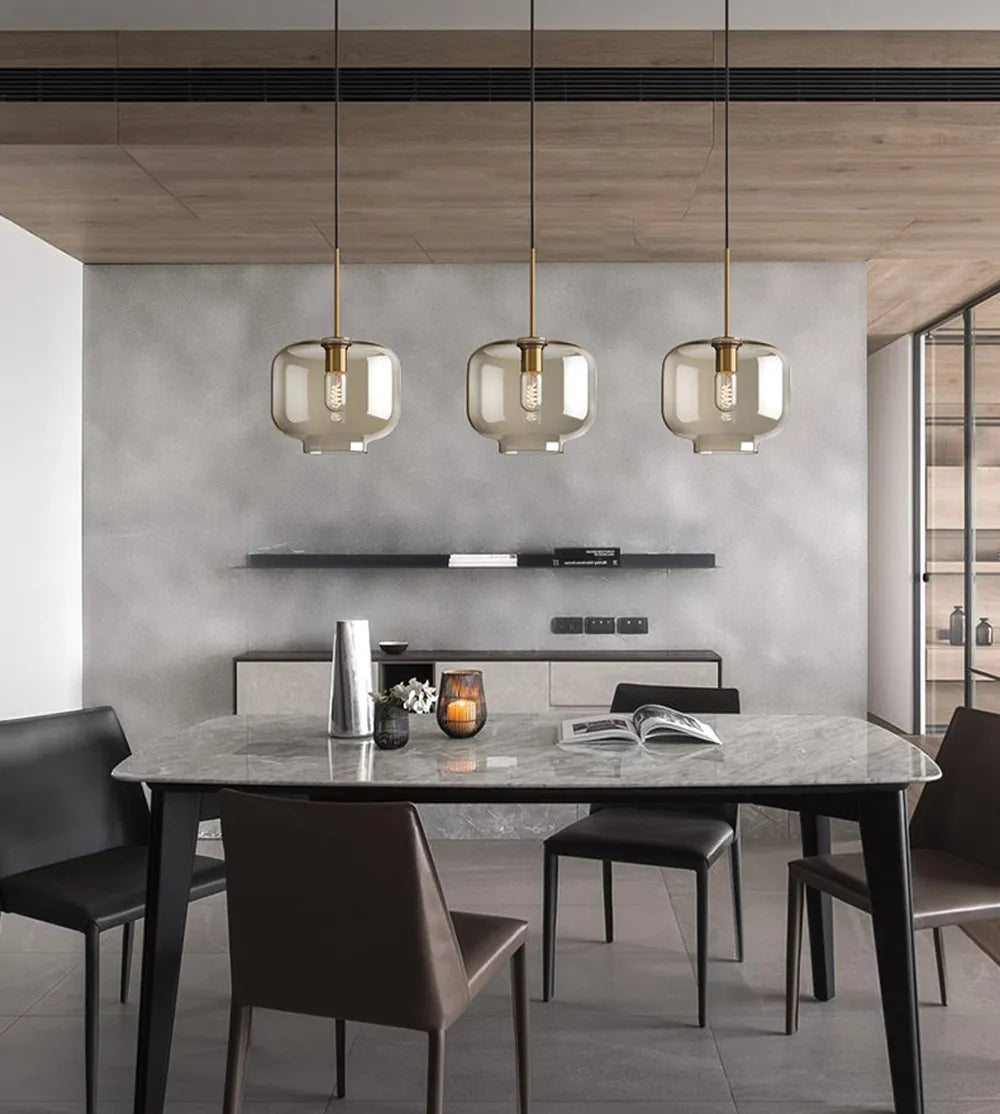 Arctix Glas-Hängeleuchte im industriellen LED-Luxusstil | Lersk
