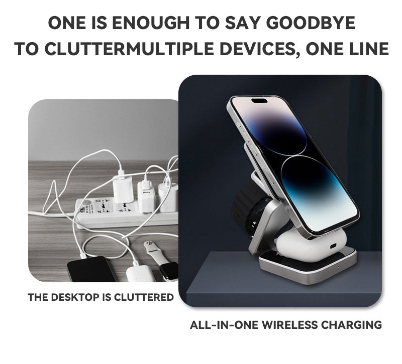 Magnetic Foldable Wireless Fast Charger For iPhone AirPods | Lersk
